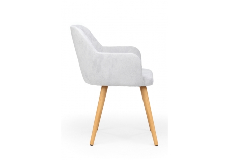 Стул деревянный Инфини светло-серый (ocean 021), светлое дерево