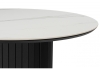 Керамический стол Гравент 90 белый мрамор snow white, черный