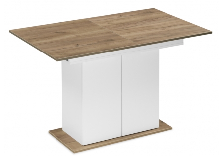 Стол деревянный Carla белый, крафт золотой