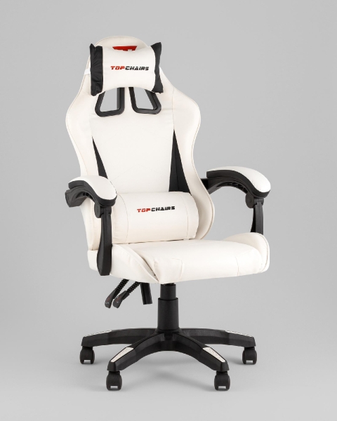 Кресло спортивное TopChairs Phantom бело-черный