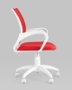 Кресло офисное ST-BASIC-W TopChairs красная ткань крестовина белый пластик