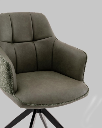 Стул обеденный Naya зеленый экокожа букле