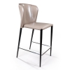 Полубарный стул Albert, кожа капучино