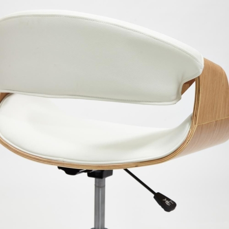 Кресло BEND натуральный, экокожа белый