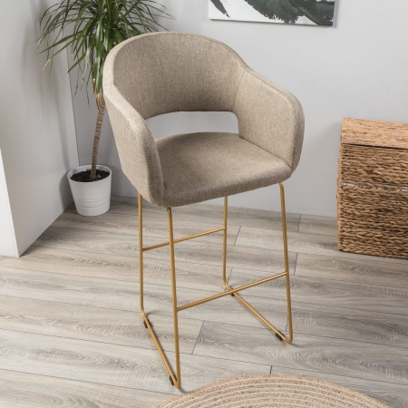 Кресло бар Oscar Браун/Линк золото