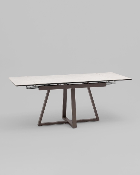 Стол Керас 120-180/80/75, столешница керамика Carmen light grey