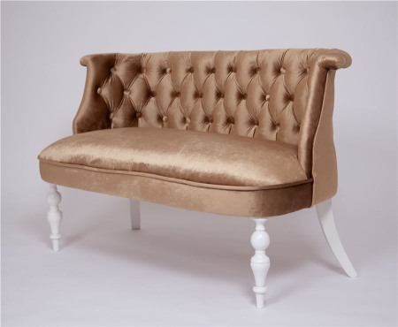 Диван Бархат эмаль белая, 5 - золото Диван Бархат эмаль белая, 5 - золото