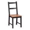 Стул Соната коричневый, темное дерево, твердое сиденье, без подлокотников