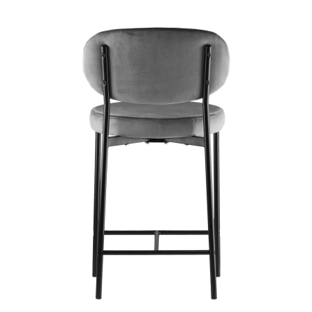 Стул полубарный MASO велюр серый