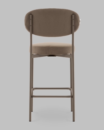 Стул полубарный Бриф DD велюр капучино каркас капучино муар