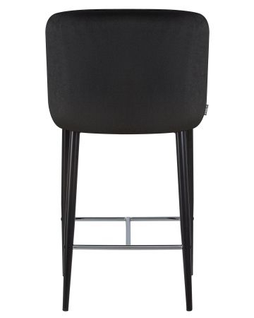 Стул полубарный CHRISTIAN'65 черные ножки, черный велюр V108-77