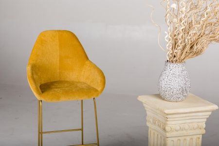 Кресло полубар Kent Желт/Линк золото