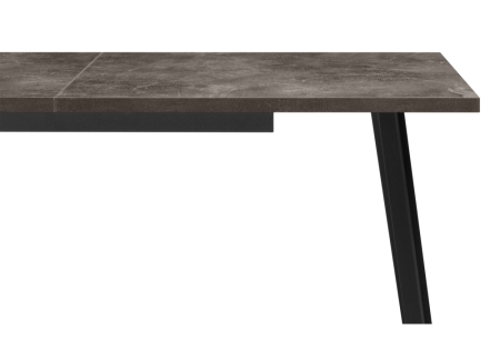 Стол деревянный Кортни 117 (157) x 77 бетон темный, черный матовый