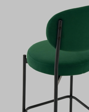 Стул полубарный Бриф DD велюр зеленый