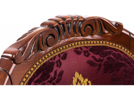 Стул деревянный Adriano 2 вишня с патиной с подлокотниками