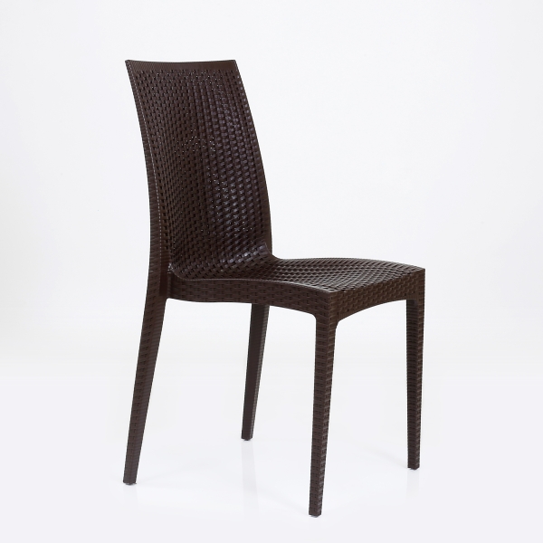 Стул N-36 пластик темно-коричневый