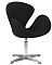 Кресло дизайнерское SWAN (черная ткань AF9)
