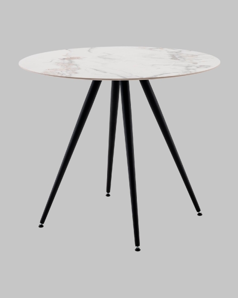 Стол Ники с круглой столешницей из керамики Ice Jade 900 Стол Ники с круглой столешницей из керамики Ice Jade 900