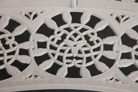 Скамья Secret De Maison Strauss (Штраус) алюминиевый сплав, 99хх56х76 см, сливочно-белый