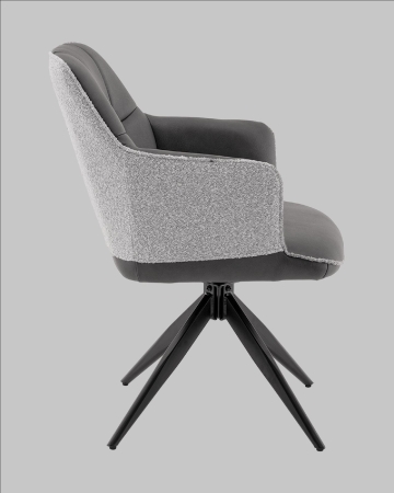 Стул обеденный Naya серый экокожа букле