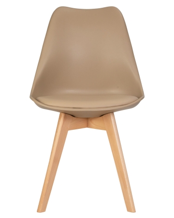 Набор 4 шт Стул обеденный JERRY SOFT, ножки светлый бук сиденья бежевый (GR-03)