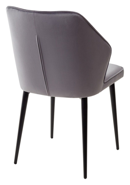 Стул SEATTLE-V серый #27 велюр, черный каркас