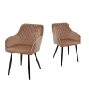 Стул BRANDY бежевый, велюр G062-11