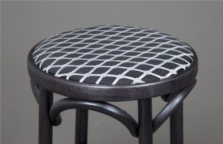 Деревянный табурет Венский венге с мягким сиденьем из ткани венге