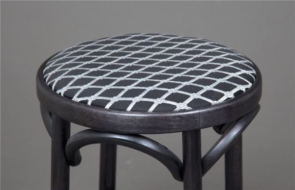 Деревянный табурет Венский венге с мягким сиденьем из ткани венге Деревянный табурет Венский венге с мягким сиденьем из ткани венге