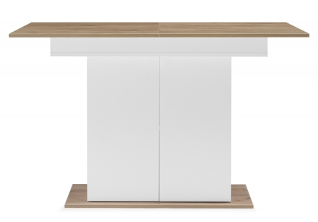 Стол деревянный Carla белый, крафт золотой