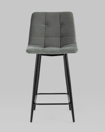 Стул полубарный Джанго велюр серый 2 шт.