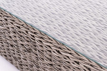 Лаунж-зона "Капучино Сингл" из искусственного ротанга (гиацинт), цвет серый