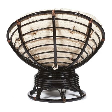 Кресло-качалка "PAPASAN" w 23 и 01 B с подушкой, античный черно-коричневый