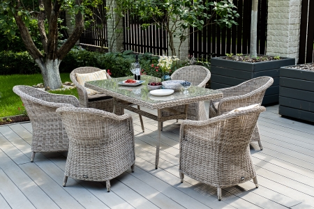 "Равенна" плетеное кресло из искусственного ротанга, бежевый