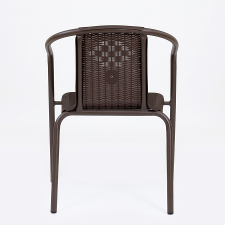 Стул N-35 пластик темно-коричневый, стопируемый