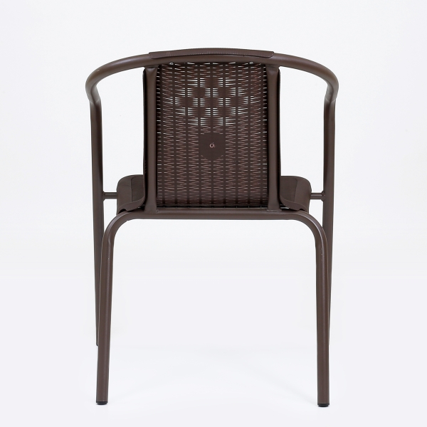 Стул N-35 пластик темно-коричневый, стопируемый