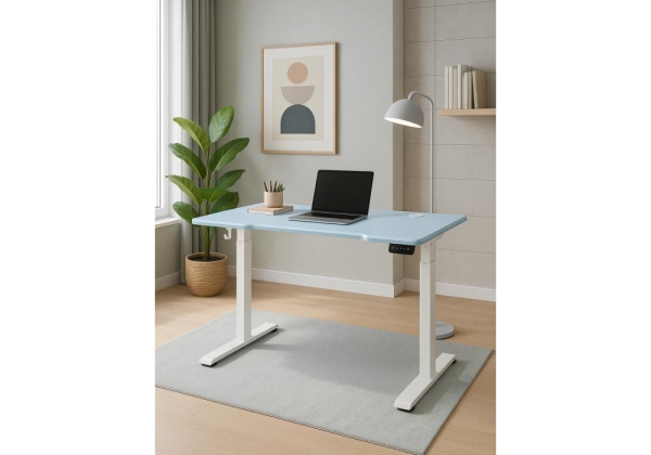 Компьютерный стол Маркос 140х80 голубой, белый Компьютерный стол Маркос 140х80 голубой, белый