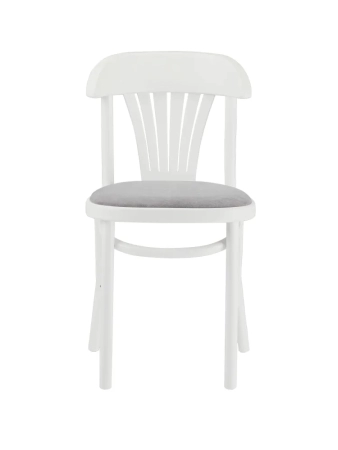 Стул Астра с мягким сиденьем белая эмаль, ткань RS15