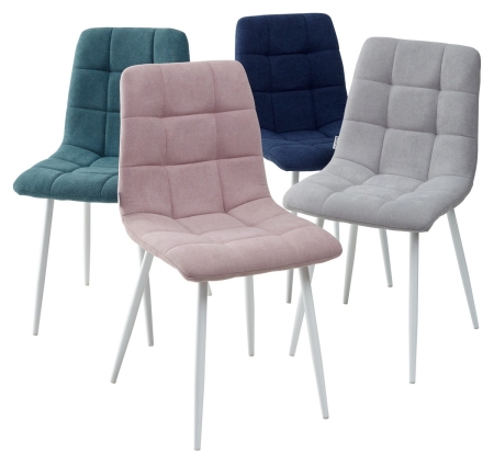 Стул CHILLI UF860-14B полночный синий ткань, белый каркас