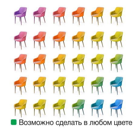 Стул с подлокотниками Robert бархат зеленый фото в интернет-магазине Stoolmarket
