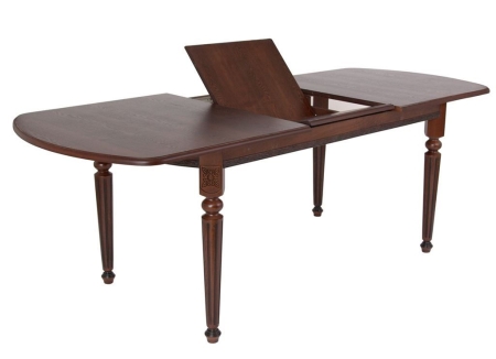 Стол овальный "Милорд-170" 90х170х220 темный орех, патина темная