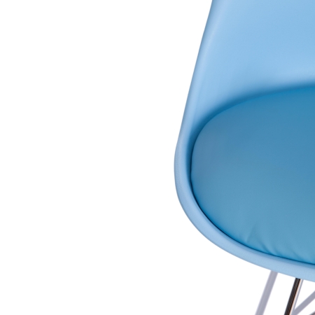 Стул TULIP IRON CHAIR (mod.EC-123) металл и пластик, 54.5*48*83.5 см, голубой