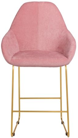 Кресло бар Kent Розов/Линк золото
