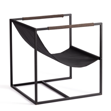 Кресло Charli коричневый, ткань и металл, мягкое сиденье, с подлокотниками