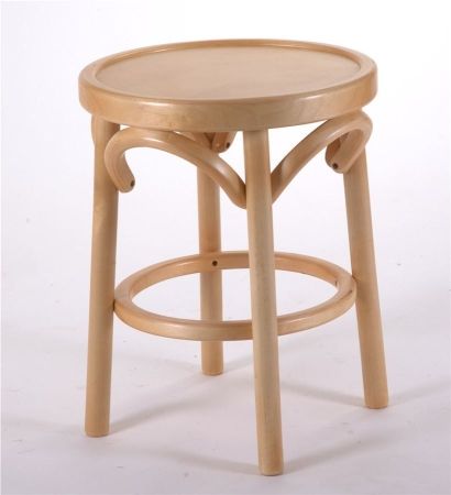 Деревянный табурет Венский светлый тон с твердым сиденьем