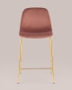 Стул полубарный Валенсия SN ткань розовый золотые ножки
