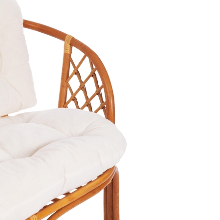 Комплект для отдыха "BAHAMA" (диван + 2 кресла + стол со стеклом) с подушками