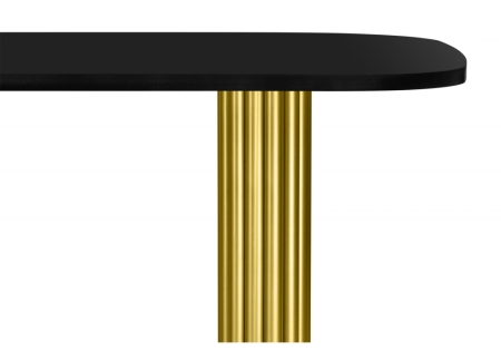 Стол деревянный Бавария B 160 х 90 черная пленка шагрень, золото