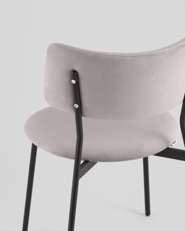 Стул Амелия велюр светло-серый