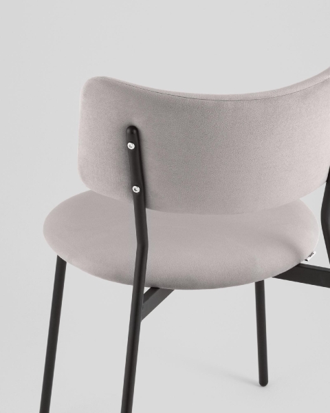 Стул Амелия велюр светло-серый